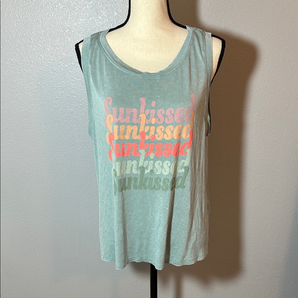 Maurices Sunkissed Graphic Tank Top - Light Blue